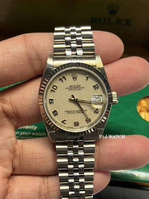 rolex datejust 36 arabic numerals|rolex arabic dial price.